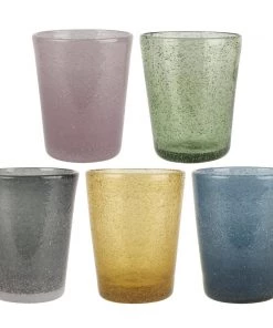 IB Laursen Handblown Bubble Glass In Pink Kitchen & Dining