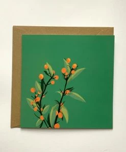 Green Floral Card By Millie Boucher Cards And Gift Wrap