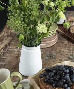 IB Laursen White Enamel Vase