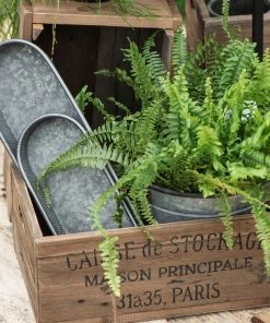 IB Laursen Candle Holders & Accessories Long Zinc Tray - 35 Cm