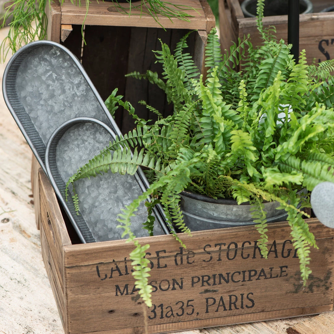 IB Laursen Candle Holders & Accessories Long Zinc Tray - 35 Cm