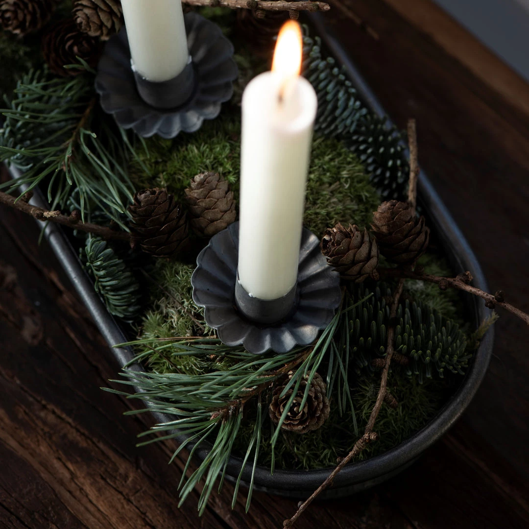 IB Laursen Candle Holders & Accessories Long Zinc Tray - 35 Cm