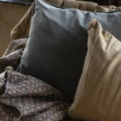 IB Laursen Velvet Cushion In Thunder Grey
