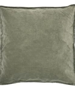 IB Laursen Velvet Cushion Olive Green