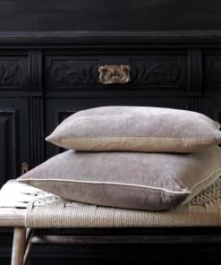 Also Home Velvet Rectangle Cushion Taupe
