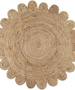 IB Laursen Sheepies, Rugs & Mats Round Jute Flower Rug 120cm