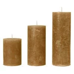 Cozy Living Slim Rustic Pillar Candles In Turmeric