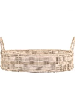 Chic Antique Round Wicker Tray