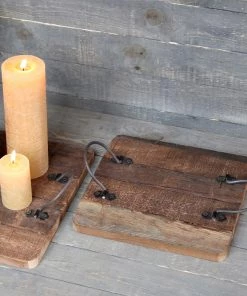 Chic Antique Reclaimed Wood Tray Square