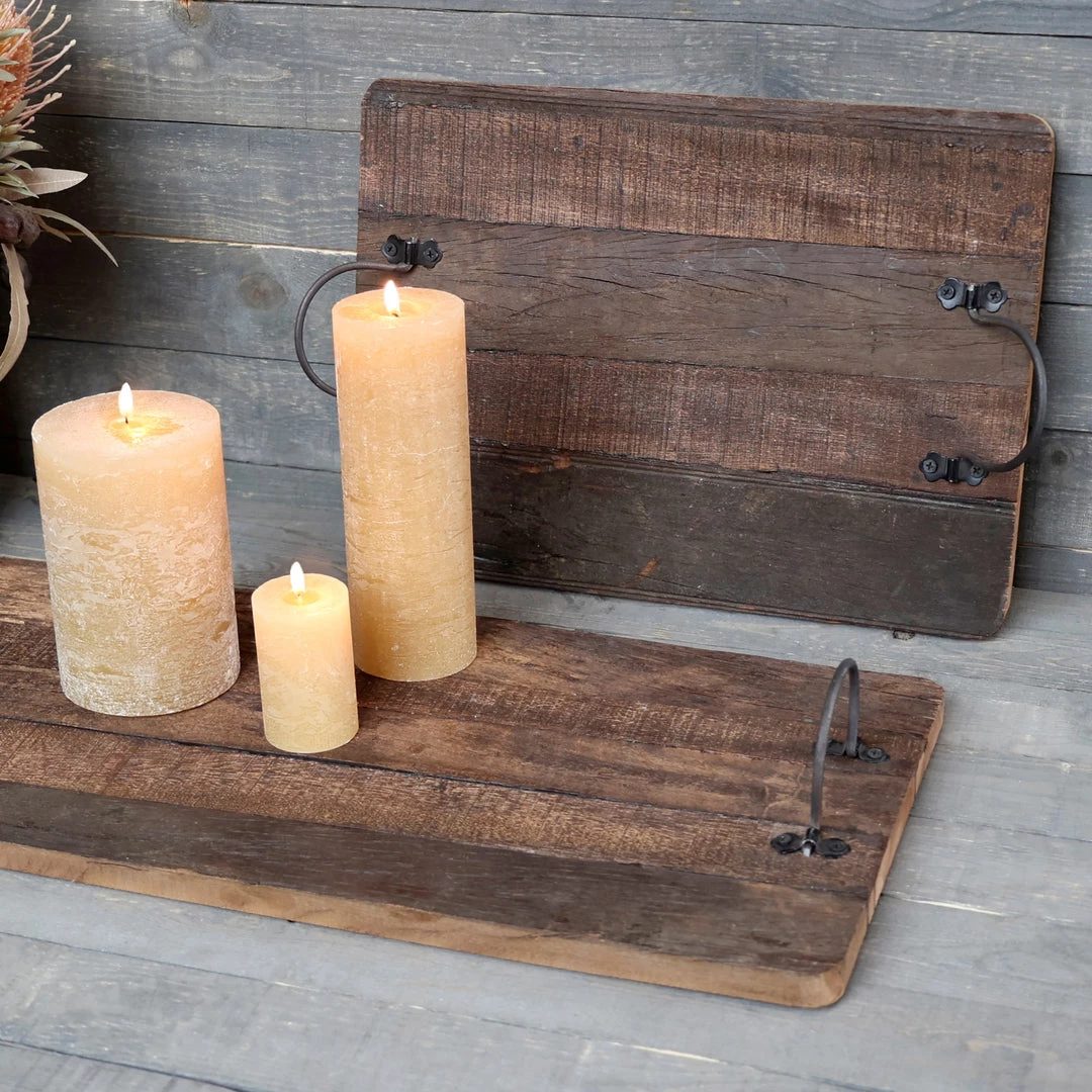 Chic Antique Candle Holders & Accessories Reclaimed Wood Tray Rectangle