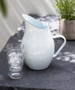 Garden Trading White Enamel Pitcher Jug Garden & Outdoors