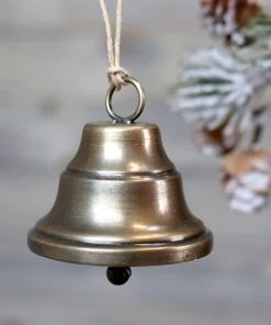 Chic Antique CHRISTMAS Brass Bell Tree Decoration