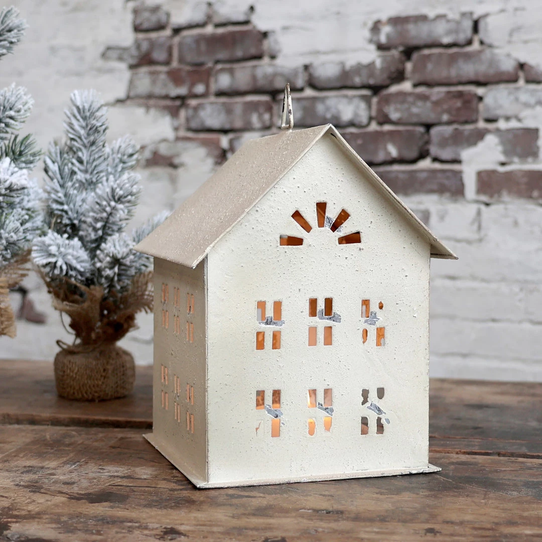 Chic Antique Antique Cream Tealight House Square