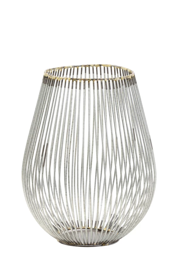 Light And Living Candle Holders & Accessories Antiqued Silver Lantern