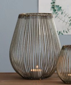 Light And Living Candle Holders & Accessories Antiqued Silver Lantern