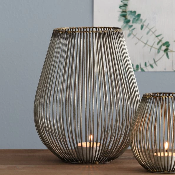 Light And Living Candle Holders & Accessories Antiqued Silver Lantern