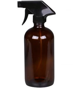 Chic Antique Amber Glass Spray Bottle