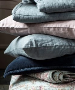 IB Laursen Velvet Cushion Midnight Blue