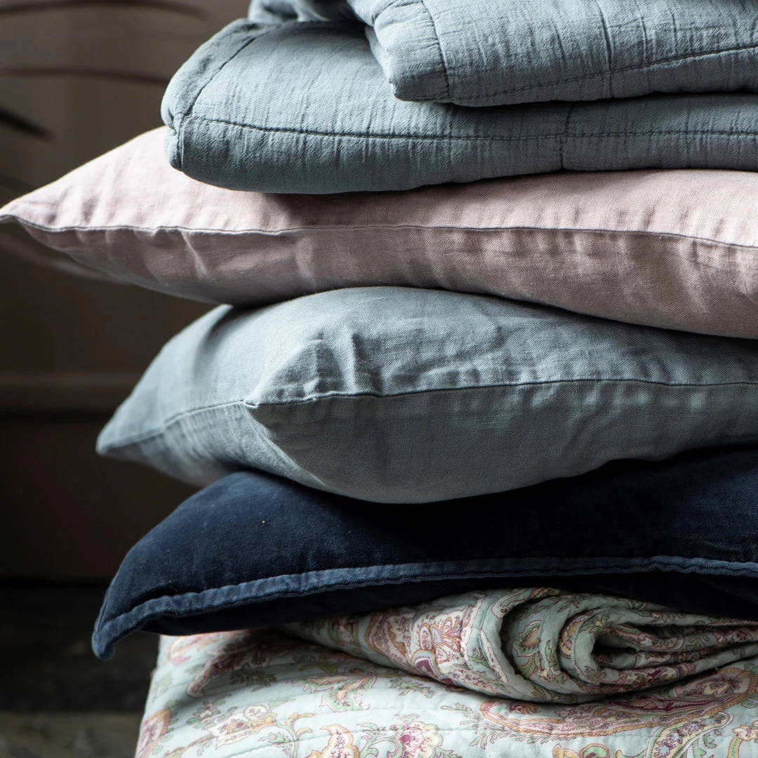 IB Laursen Velvet Cushion Midnight Blue