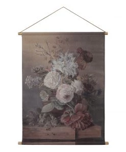 Chic Antique Mirrors & Wall Decor Vintage Blooms Canvas Wallhanging - Small