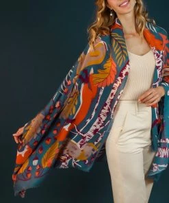 Powder Loungewear And Accessories Woodland Kingdom Blue Scarf