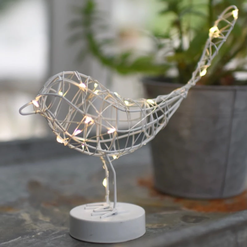 Lightstyle London Ltd CHRISTMAS LED Robin Light - White