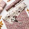 Katie Leamon Double Sided Gift Wrap - Wild Rose And Pressed Floral Cards And Gift Wrap