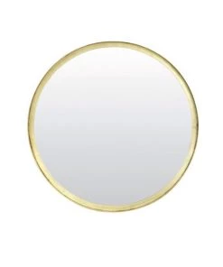 Light And Living Round Brass Mirror Small Decorative Accessories