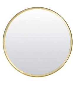 Light And Living Decorative Accessories Round Matt Brass Mirror Medium