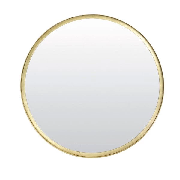 Light And Living Decorative Accessories Round Matt Brass Mirror Medium