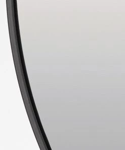 Light And Living Mirrors & Wall Decor Round Black Mirror 70cm