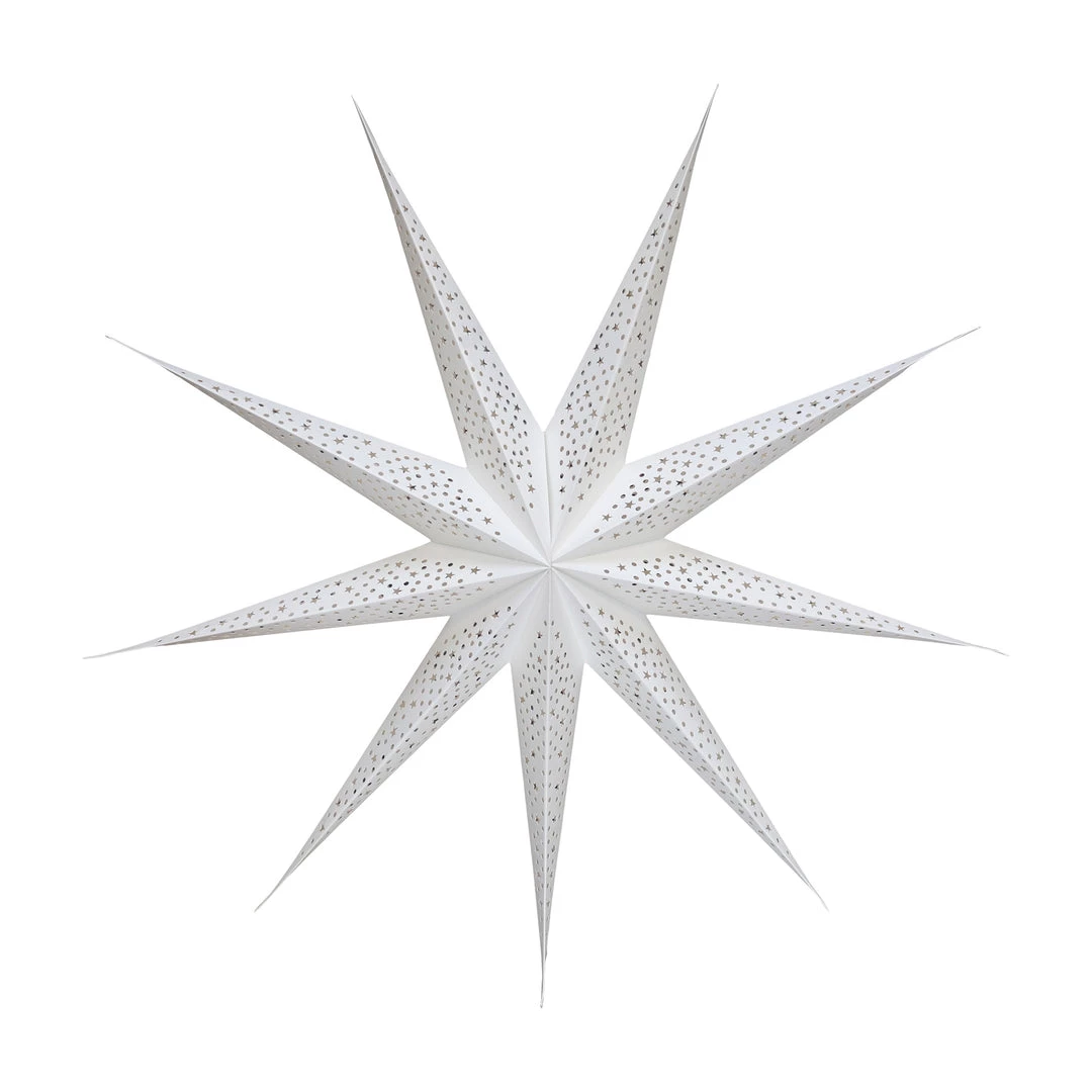Chic Antique CHRISTMAS Vintage Off-White Paper Star Decoration 90cm
