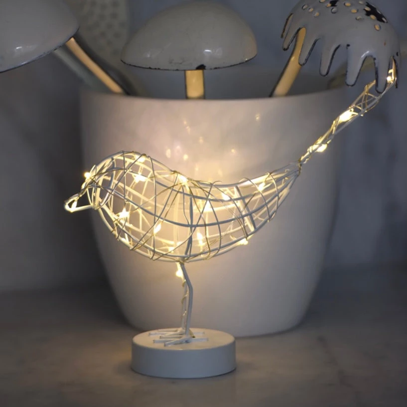 Lightstyle London Ltd CHRISTMAS LED Robin Light - White