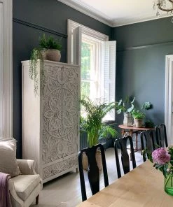 Kirei Home Carved Indian Armoire