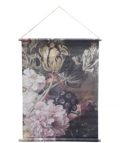 Chic Antique Mirrors & Wall Decor Floral Canvas Wallhanging - Large