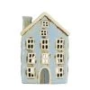 IB Laursen Candle Holders & Accessories Ceramic House For Tealight - Pale Blue