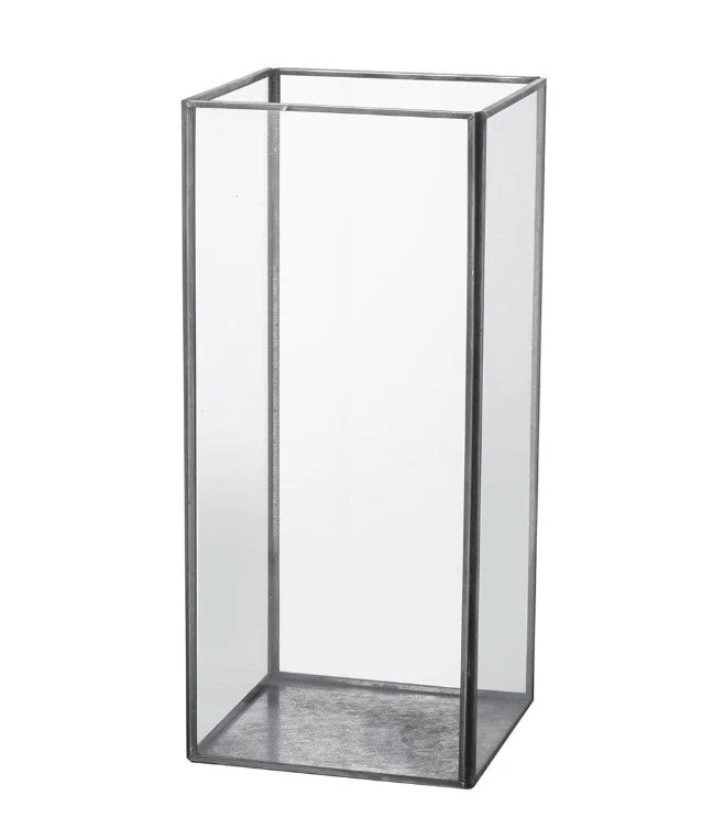 Parlane Glass And Metal Hurricane Lantern Large