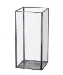 Parlane Glass And Metal Hurricane Lantern Small Candle Holders & Accessories