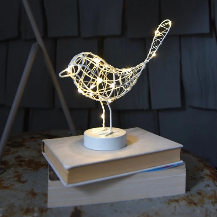 Lightstyle London Ltd CHRISTMAS LED Robin Light - White