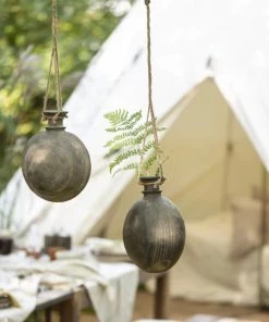 IB Laursen Decorative Accessories Unique Clay Bottle With String