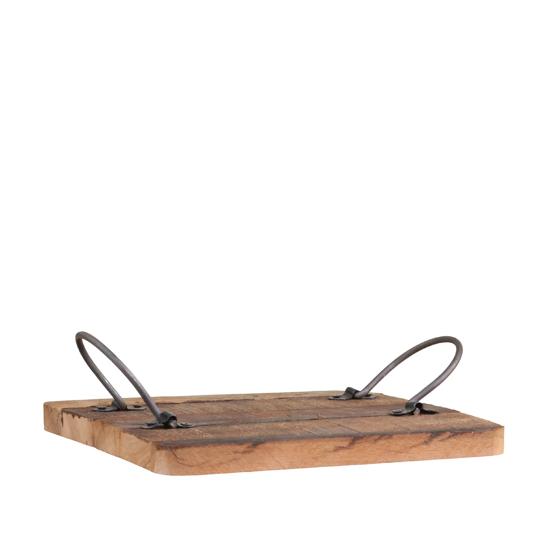 Chic Antique Reclaimed Wood Tray Square