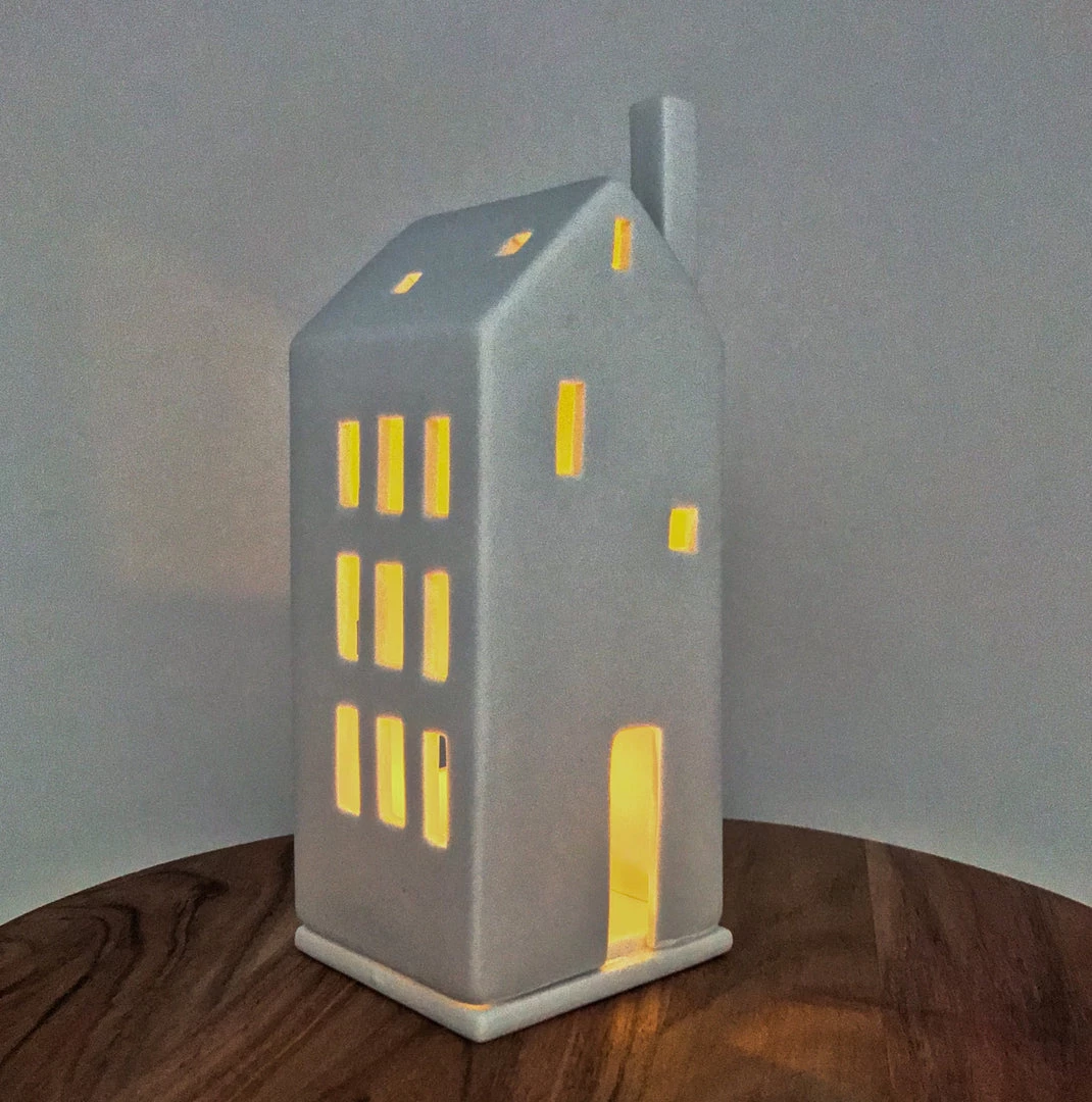 Rader Candle Holders & Accessories Porcelain Light Up House With Big Door