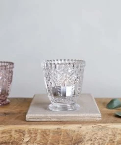 Biggie Best Pressed Glass Votive - Clear Candle Holders & Accessories