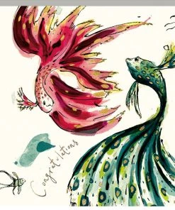 Anna Wright Art Congratulations Dancing Fish Card