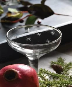 Grand Illusions Handmade Star Champagne Coupe Kitchen & Dining