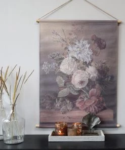 Chic Antique Mirrors & Wall Decor Vintage Blooms Canvas Wallhanging - Small