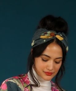 Powder Painted Peony Elasticated Headband Loungewear And Accessories