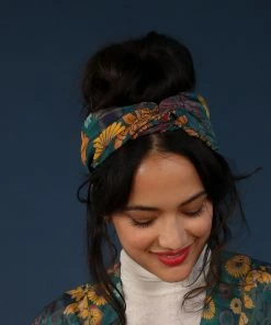 Powder Teal Wisteria Elasticated Headband Loungewear And Accessories