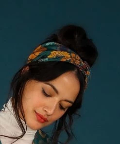 Powder Teal Wisteria Elasticated Headband Loungewear And Accessories