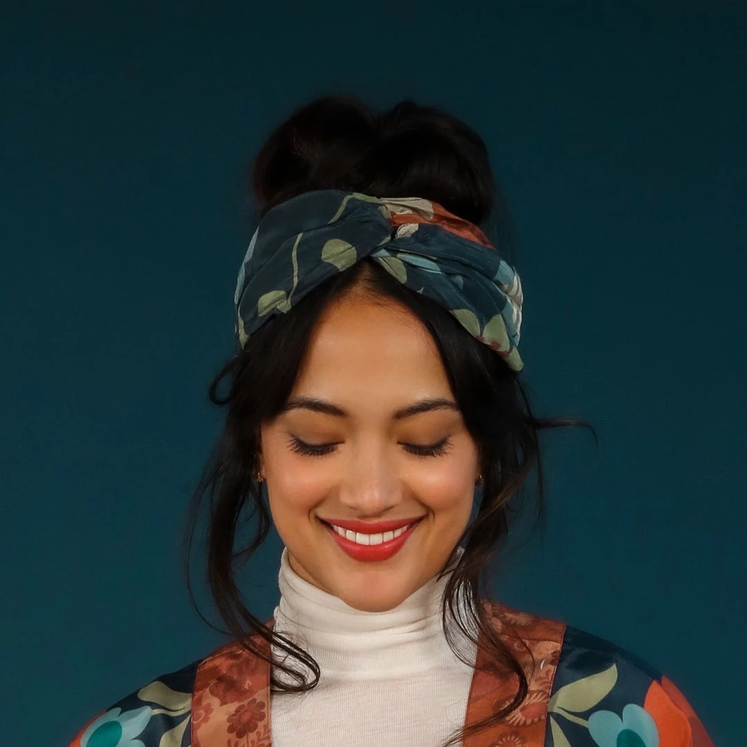 Powder Scandinavian Floral Elasticated Headband Loungewear And Accessories